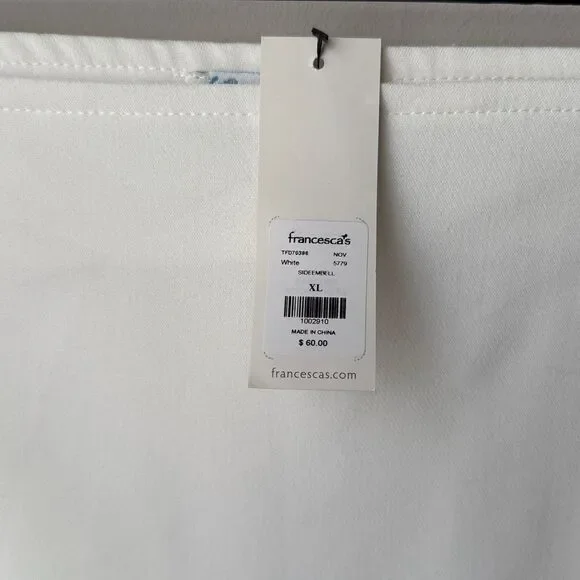 Blue Rain by Francesca’s White Rhinestone Mini Skirt - Picture 3 of 6